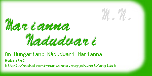 marianna nadudvari business card